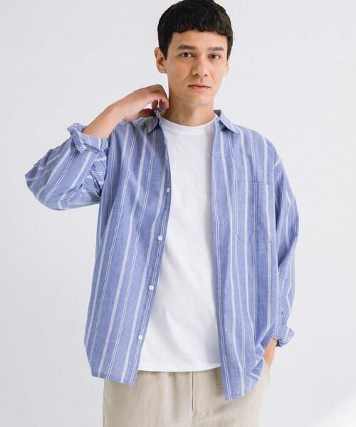 Sonny Label/サニーレーベル コットンシャンブレーシャツ ブルー系その他 L Sonny Label/サニーレーベル コットンシャンブレーシャツ ブルー系その他 L