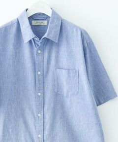 Sonny Label / サニーレーベル シャツ・ブラウス | 『吸水速乾/接触冷感』リネン混ハーフスリーブシャツ