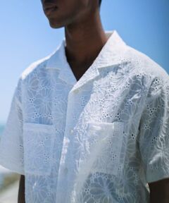 Sonny Label / サニーレーベル シャツ・ブラウス | レース刺繍ショートスリーブシャツ