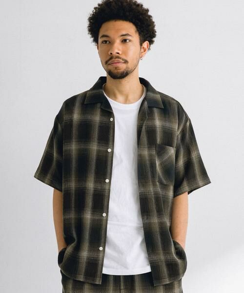 Sonny Label / サニーレーベル シャツ・ブラウス | オンブレチェックショートスリーブシャツ | 詳細1