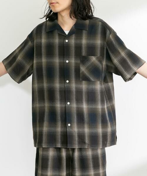 Sonny Label / サニーレーベル シャツ・ブラウス | オンブレチェックショートスリーブシャツ | 詳細12
