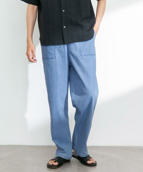 Sonny Label / サニーレーベル その他パンツ | 接触冷感デニムイージーパンツ | 詳細1