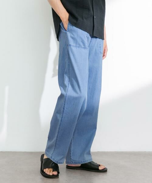 Sonny Label/サニーレーベル 接触冷感デニムイージーパンツ ブルー系その他 L