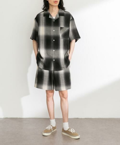 Sonny Label / サニーレーベル ショート・ハーフ・半端丈パンツ | オンブレチェックイージーショートパンツ | 詳細7