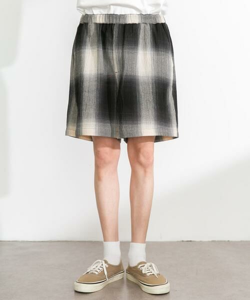 Sonny Label / サニーレーベル ショート・ハーフ・半端丈パンツ | オンブレチェックイージーショートパンツ | 詳細8