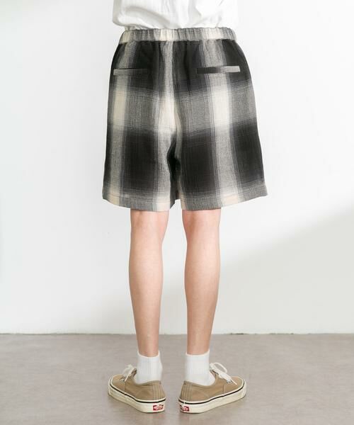 Sonny Label / サニーレーベル ショート・ハーフ・半端丈パンツ | オンブレチェックイージーショートパンツ | 詳細10