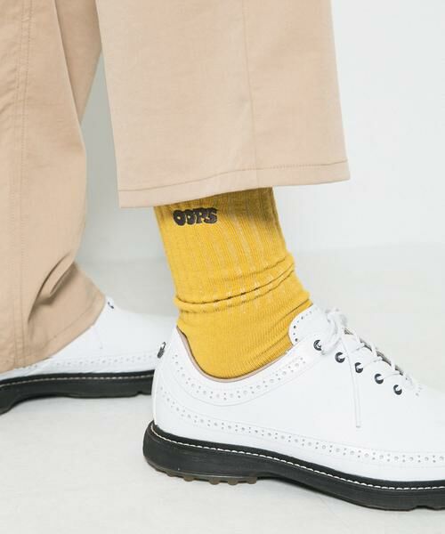 Sonny Label/サニーレーベル OOPS ロゴ刺繍ソックス マスタード one Sonny Label/サニーレーベル OOPS ロゴ刺繍ソックス マスタード one