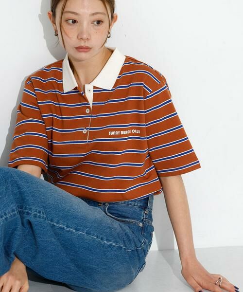 Sonny Label / サニーレーベル ポロシャツ | メッセージボーダーポロシャツ | 詳細1