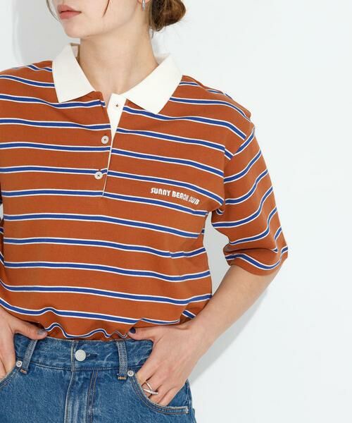 Sonny Label / サニーレーベル ポロシャツ | メッセージボーダーポロシャツ | 詳細2