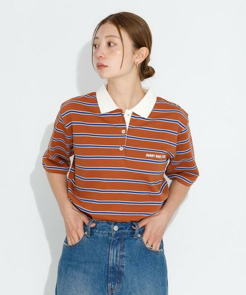 Sonny Label / サニーレーベル ポロシャツ | メッセージボーダーポロシャツ | 詳細3