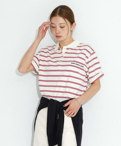 Sonny Label / サニーレーベル ポロシャツ | メッセージボーダーポロシャツ | 詳細11