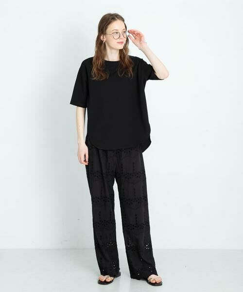 Sonny Label / サニーレーベル Tシャツ | カットジョーゼットハーフスリーブプルオーバー | 詳細13