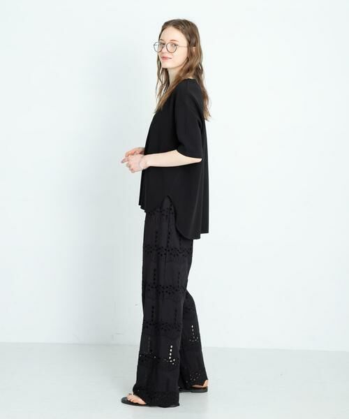 Sonny Label / サニーレーベル Tシャツ | カットジョーゼットハーフスリーブプルオーバー | 詳細14