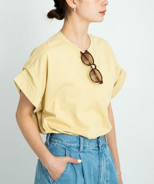 Sonny Label/サニーレーベル ダブルタックフレンチスリーブプルオーバー イエロー FREE Sonny Label/サニーレーベル ダブルタックフレンチスリーブプルオーバー イエロー FREE