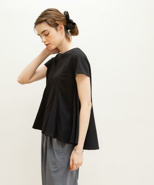 Sonny Label / サニーレーベル Tシャツ | 『WEB限定』マチ切り替えAラインフレアプルオーバー（ブラック）