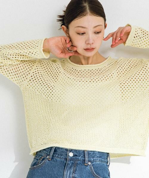 Sonny Label / サニーレーベル ニット・セーター | スパンコールメッシュニットプルオーバー | 詳細2