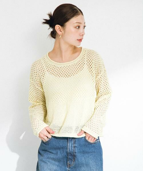 Sonny Label / サニーレーベル ニット・セーター | スパンコールメッシュニットプルオーバー | 詳細3