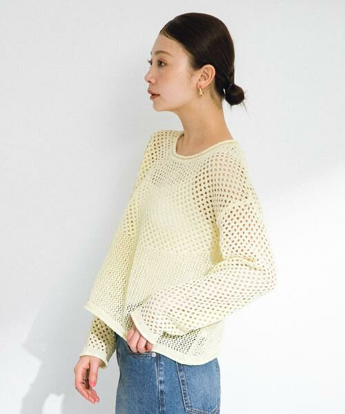 Sonny Label / サニーレーベル ニット・セーター | スパンコールメッシュニットプルオーバー | 詳細5
