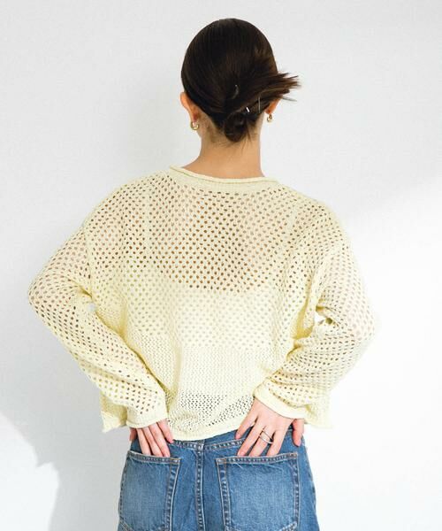 Sonny Label / サニーレーベル ニット・セーター | スパンコールメッシュニットプルオーバー | 詳細6