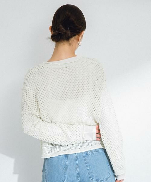 Sonny Label / サニーレーベル ニット・セーター | スパンコールメッシュニットプルオーバー | 詳細17