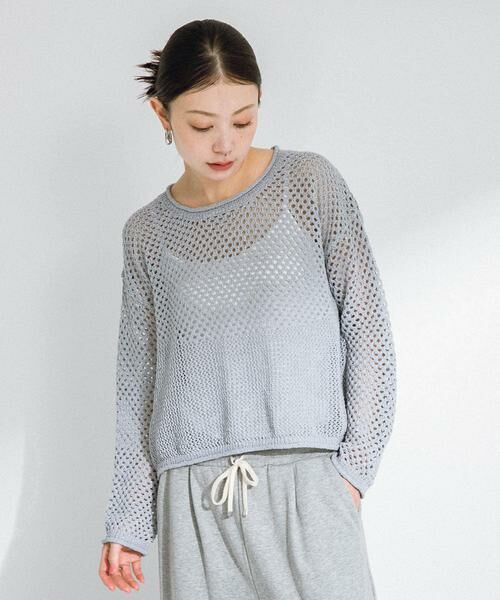Sonny Label / サニーレーベル ニット・セーター | スパンコールメッシュニットプルオーバー | 詳細22