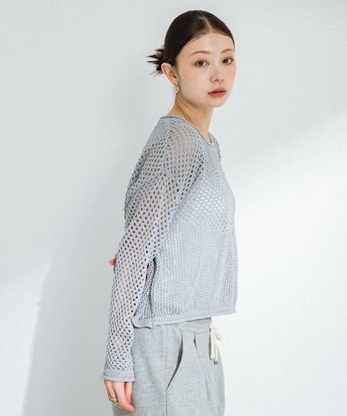 Sonny Label / サニーレーベル ニット・セーター | スパンコールメッシュニットプルオーバー | 詳細24