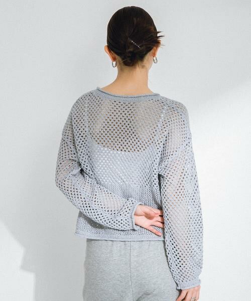 Sonny Label / サニーレーベル ニット・セーター | スパンコールメッシュニットプルオーバー | 詳細25