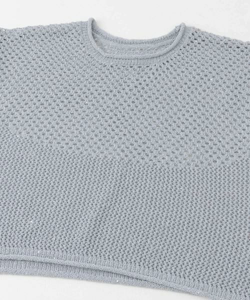 Sonny Label / サニーレーベル ニット・セーター | スパンコールメッシュニットプルオーバー | 詳細30