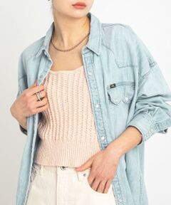 Sonny Label / サニーレーベル キャミソール・チューブトップ | 2WAY透かし編みニットビスチェ