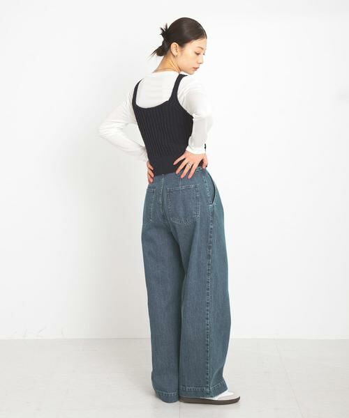 Sonny Label / サニーレーベル キャミソール・チューブトップ | 2WAY透かし編みニットビスチェ | 詳細7