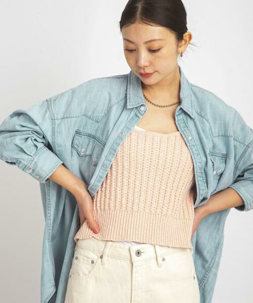 Sonny Label / サニーレーベル キャミソール・チューブトップ | 2WAY透かし編みニットビスチェ | 詳細11