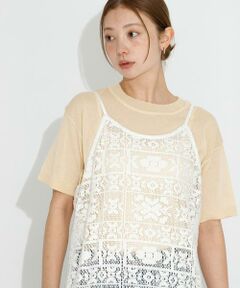 Sonny Label / サニーレーベル ニット・セーター | シアーラメニットTシャツ