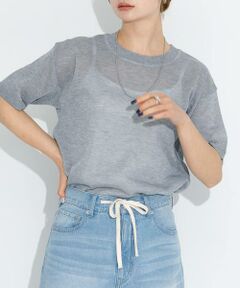 Sonny Label / サニーレーベル ニット・セーター | シアーラメニットTシャツ