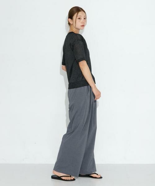 Sonny Label / サニーレーベル ニット・セーター | シアーラメニットTシャツ | 詳細18