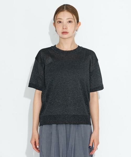 Sonny Label / サニーレーベル ニット・セーター | シアーラメニットTシャツ | 詳細20