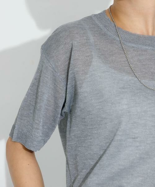 Sonny Label / サニーレーベル ニット・セーター | シアーラメニットTシャツ | 詳細25