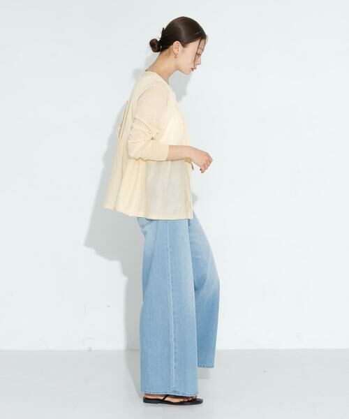 Sonny Label / サニーレーベル カーディガン・ボレロ | シアーペプラムニットカーディガン | 詳細6