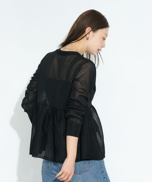 Sonny Label / サニーレーベル カーディガン・ボレロ | シアーペプラムニットカーディガン | 詳細17