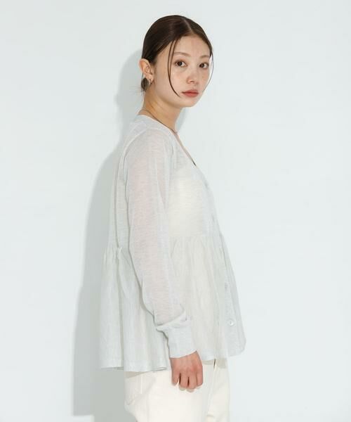 Sonny Label / サニーレーベル カーディガン・ボレロ | シアーペプラムニットカーディガン | 詳細26