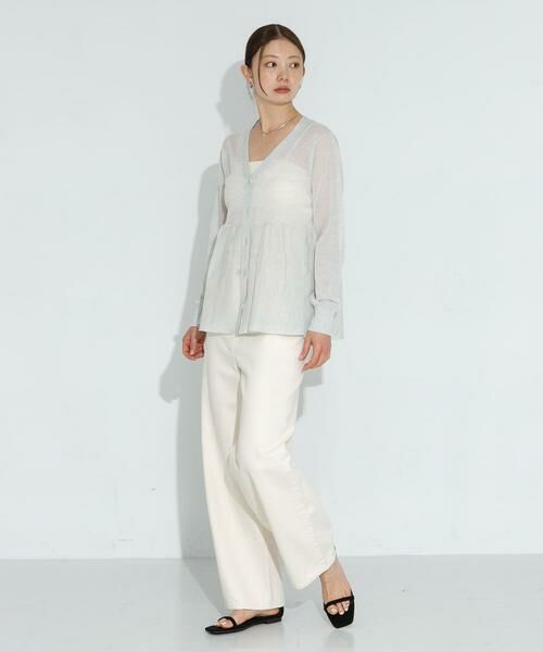 Sonny Label / サニーレーベル カーディガン・ボレロ | シアーペプラムニットカーディガン | 詳細28