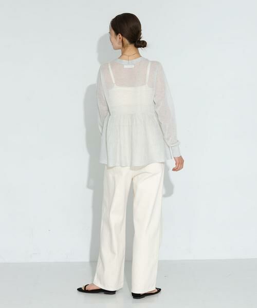 Sonny Label / サニーレーベル カーディガン・ボレロ | シアーペプラムニットカーディガン | 詳細30