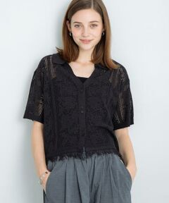 Sonny Label / サニーレーベル シャツ・ブラウス | フラワーメッシュサマーニットシャツ