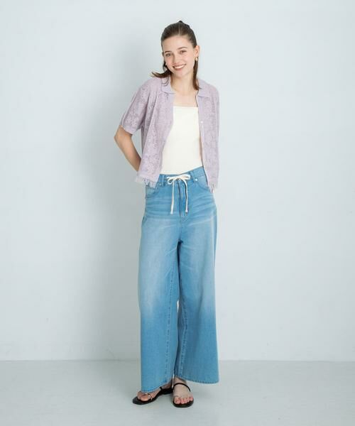 Sonny Label / サニーレーベル シャツ・ブラウス | フラワーメッシュサマーニットシャツ | 詳細6