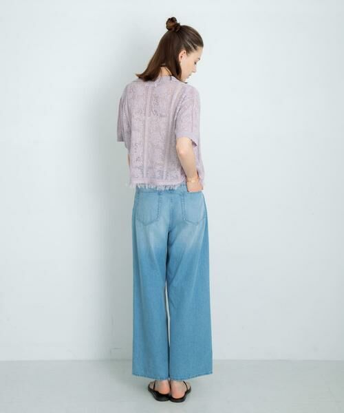 Sonny Label / サニーレーベル シャツ・ブラウス | フラワーメッシュサマーニットシャツ | 詳細7