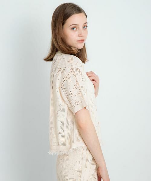 Sonny Label / サニーレーベル シャツ・ブラウス | フラワーメッシュサマーニットシャツ | 詳細15