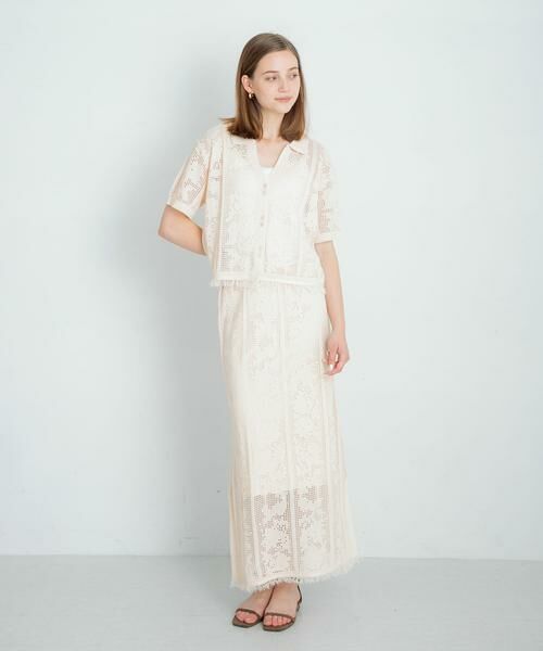 Sonny Label / サニーレーベル シャツ・ブラウス | フラワーメッシュサマーニットシャツ | 詳細17