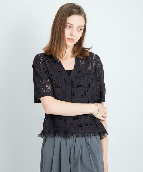 Sonny Label / サニーレーベル シャツ・ブラウス | フラワーメッシュサマーニットシャツ | 詳細25