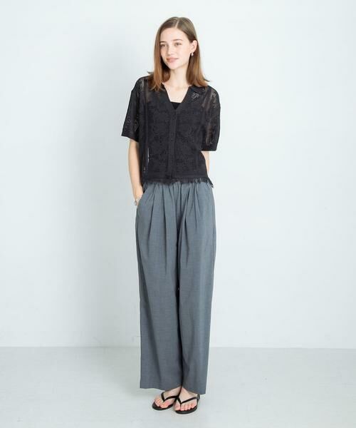 Sonny Label / サニーレーベル シャツ・ブラウス | フラワーメッシュサマーニットシャツ | 詳細28