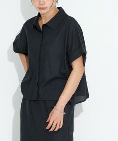 Sonny Label / サニーレーベル シャツ・ブラウス | リネン混クロップドドルマンシャツ