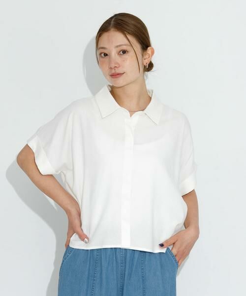 Sonny Label / サニーレーベル シャツ・ブラウス | リネン混クロップドドルマンシャツ | 詳細2